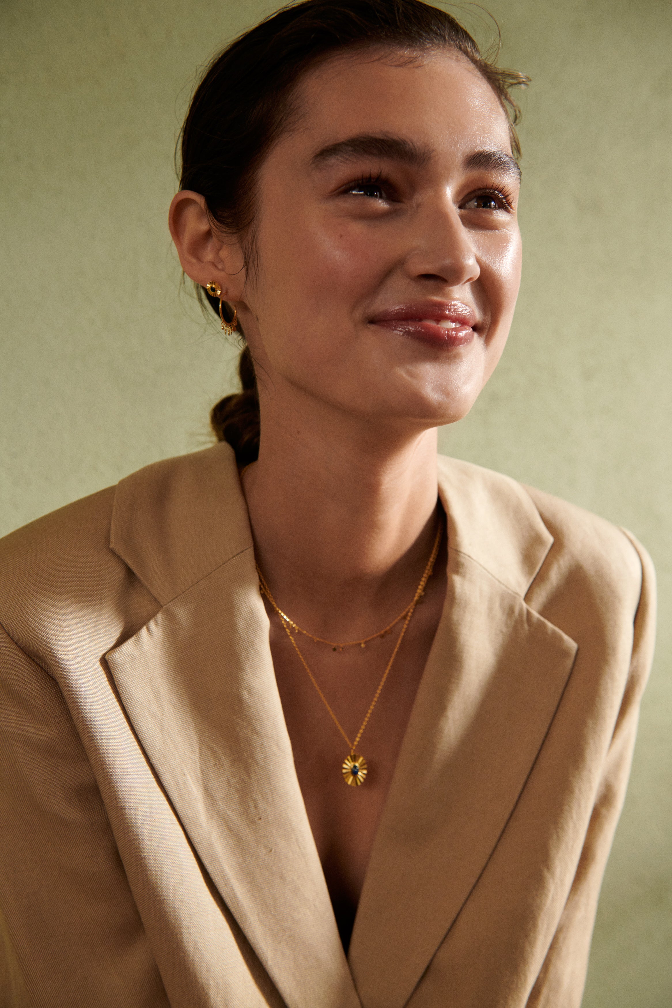 Glow øreringe - forgyldt